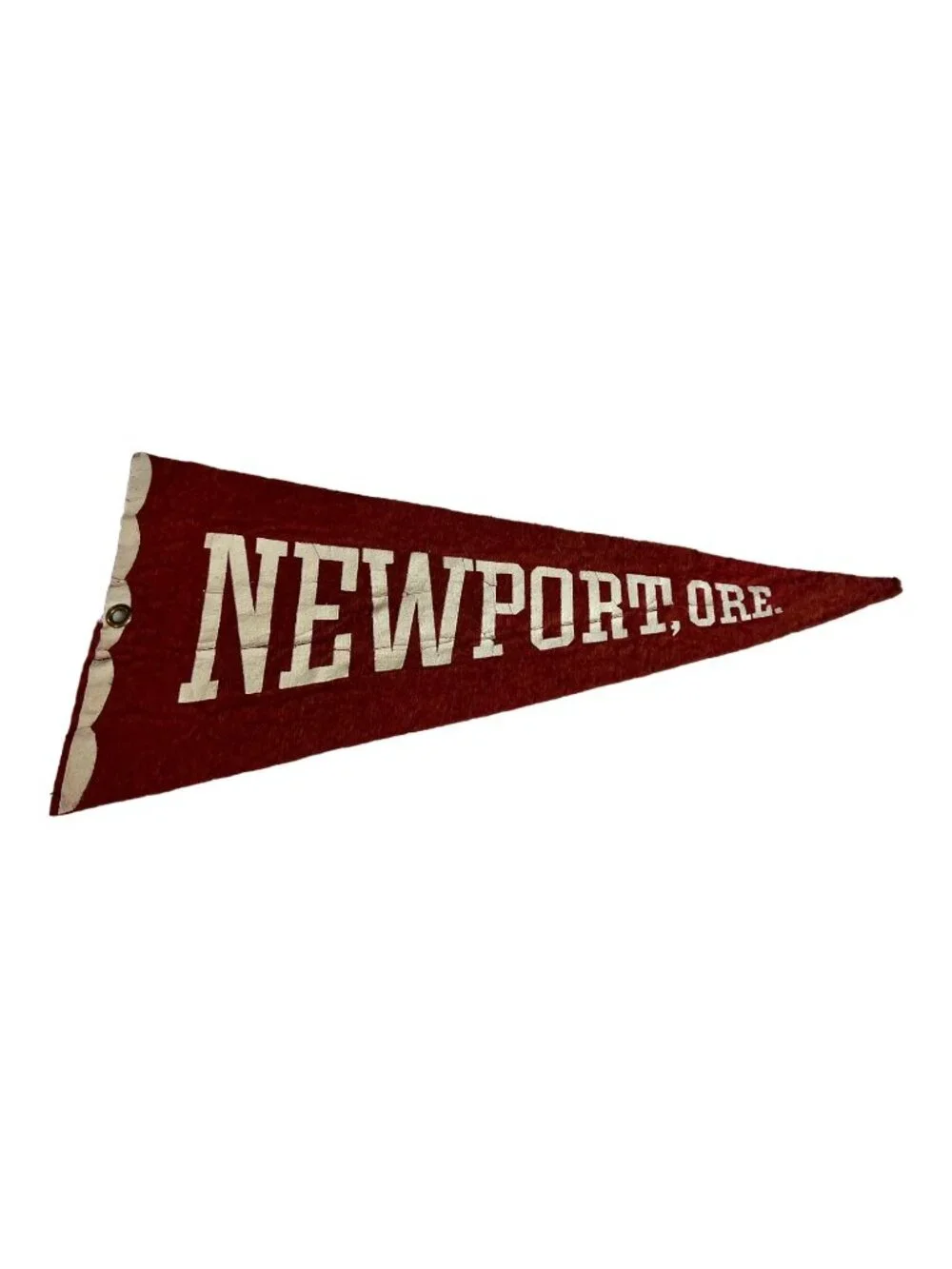 Vintage Newport Oregon cloth pennant
